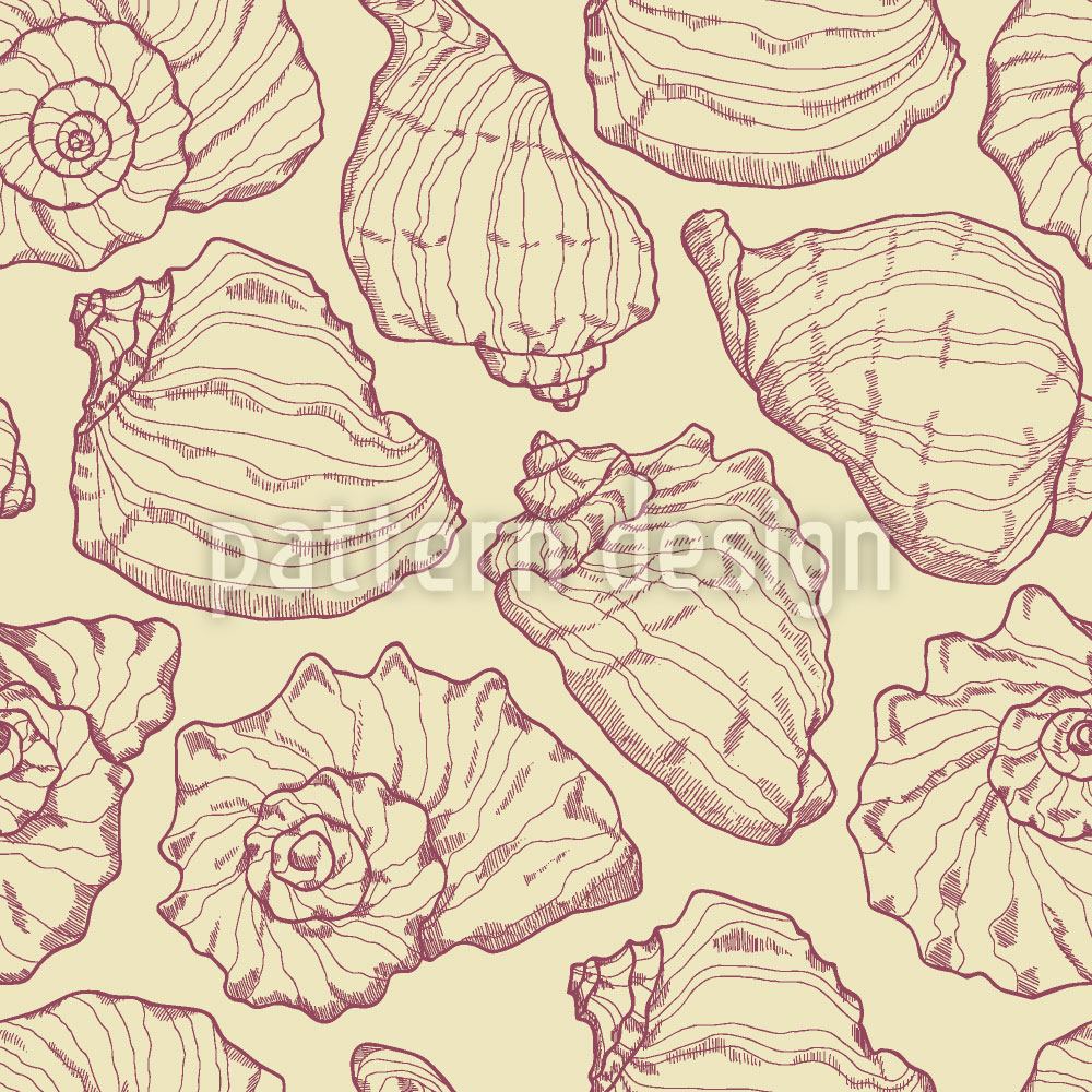 patterned-wallpaper-shellfish-yellow