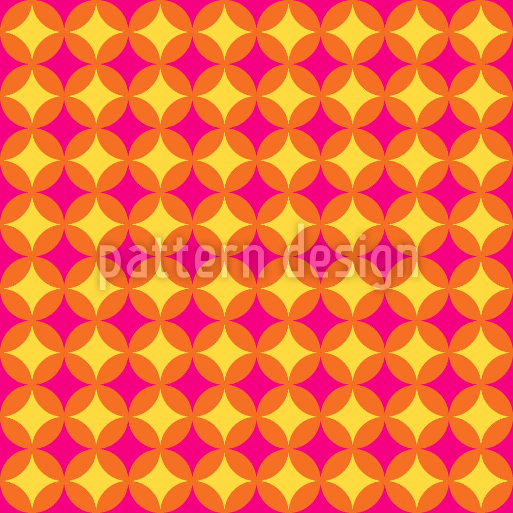 patterned-wallpaper-circular-retro-diamonds