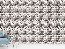 patterned-wallpaper-vintage-exotic-flowers