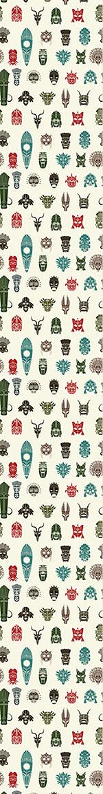 patterned-wallpaper-tribal-masks