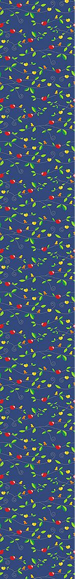 patterned-wallpaper-birds-apples-leaves