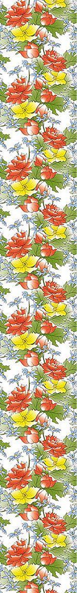 patterned-wallpaper-asian-flower-bouquet