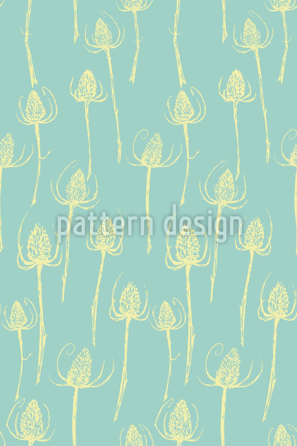 patterned-wallpaper-thistle-silhouettes