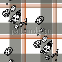 patterned-wallpaper-checked-pattern-with-skulls