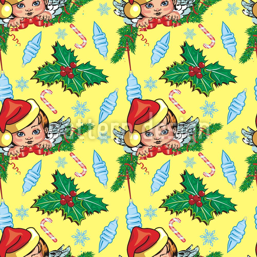 patterned-wallpaper-christmas-angel