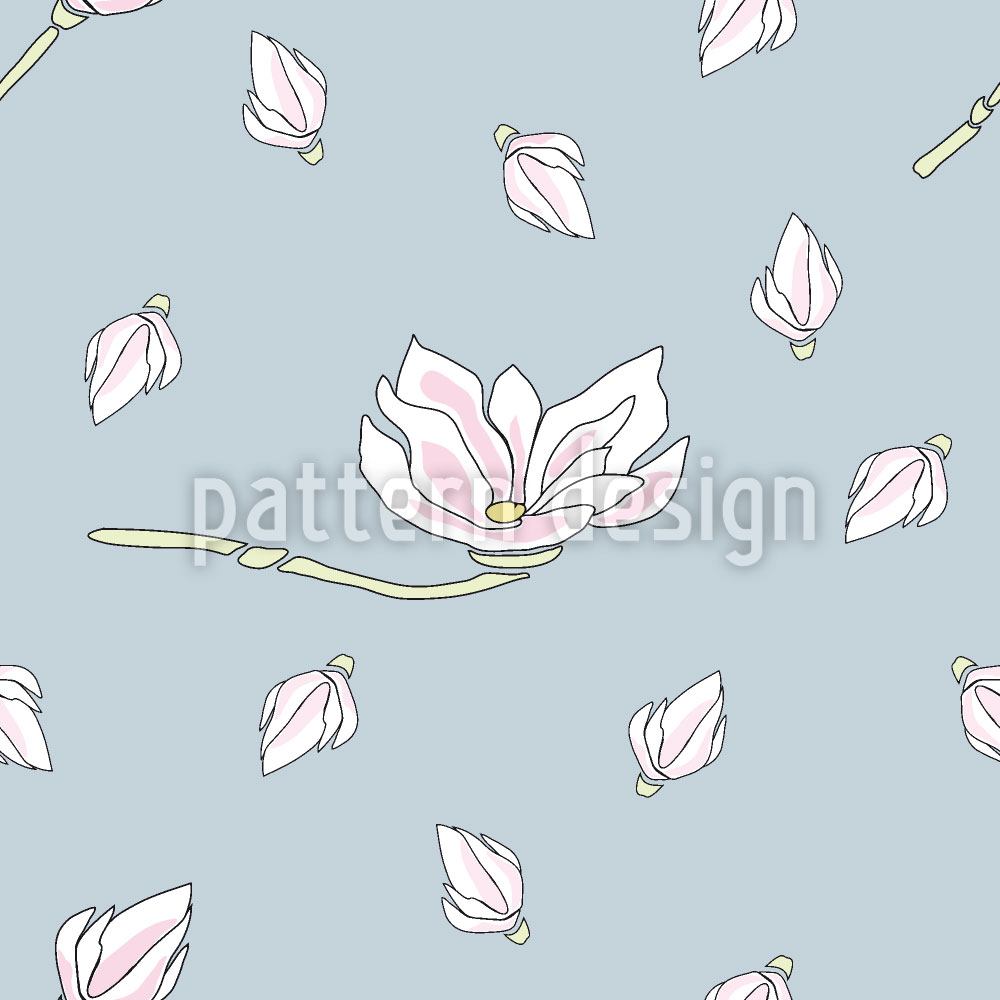 patterned-wallpaper-magnolia-bloom