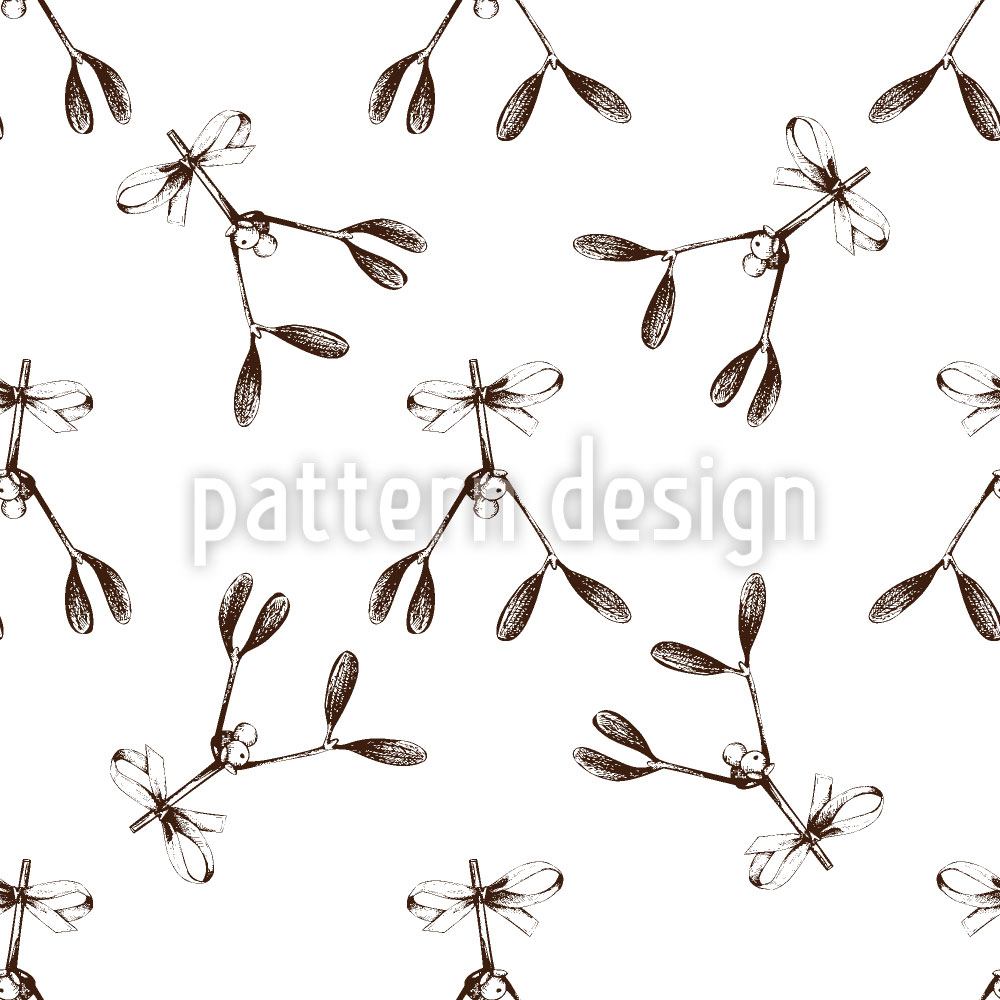 patterned-wallpaper-vintage-mistletoe