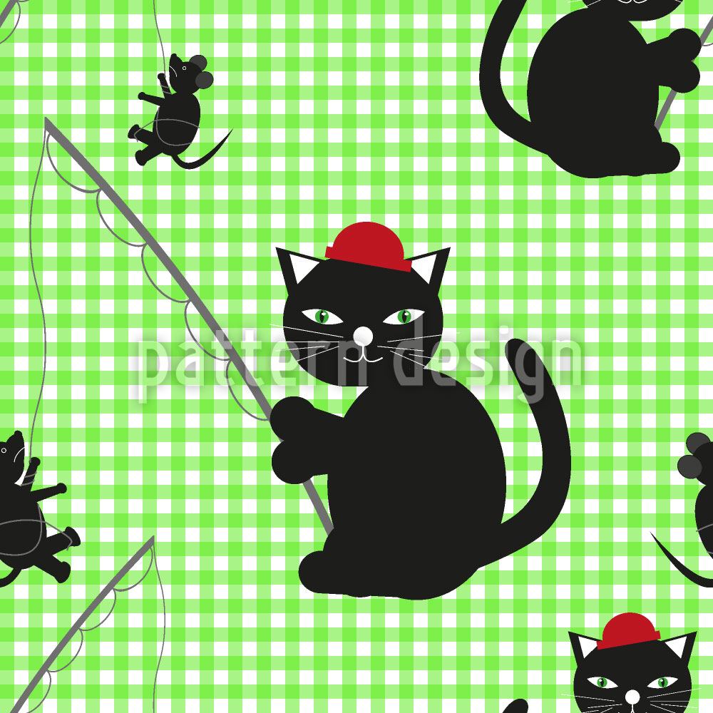 patterned-wallpaper-cat-and-mouse-game