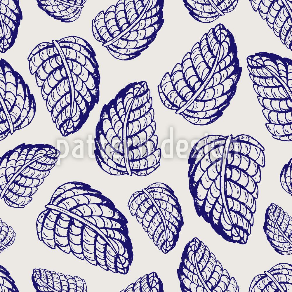 patterned-wallpaper-peppermint-leaves