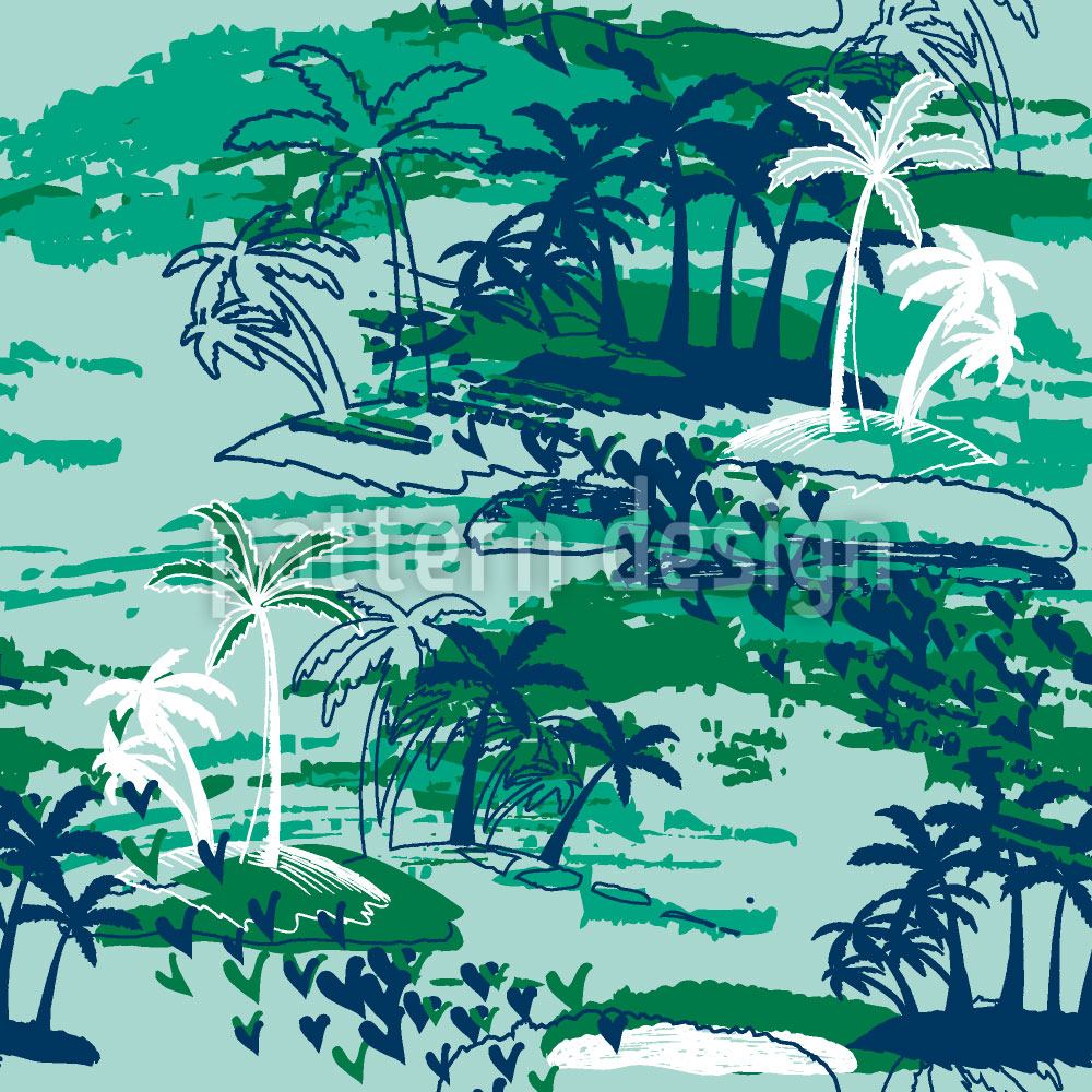 patterned-wallpaper-paradise-island-green