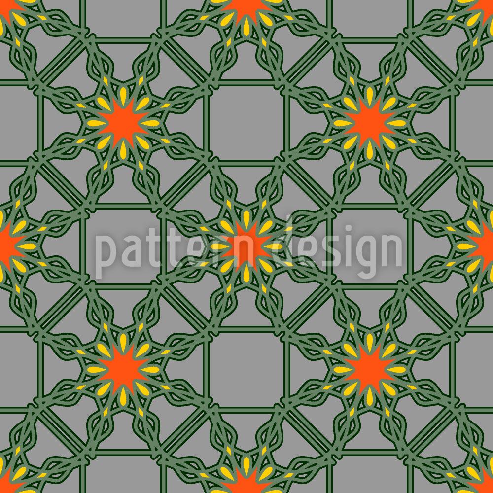 patterned-wallpaper-floral-wire-fence