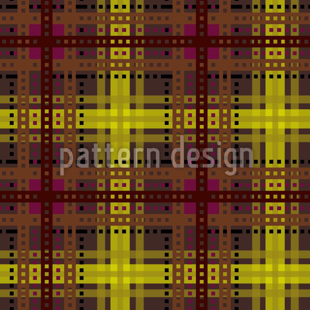 patterned-wallpaper-brown-tartan