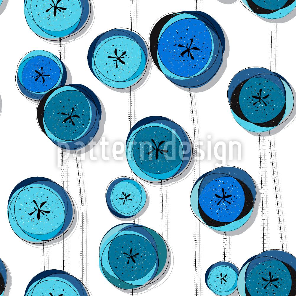 patterned-wallpaper-cornflowers-on-wire