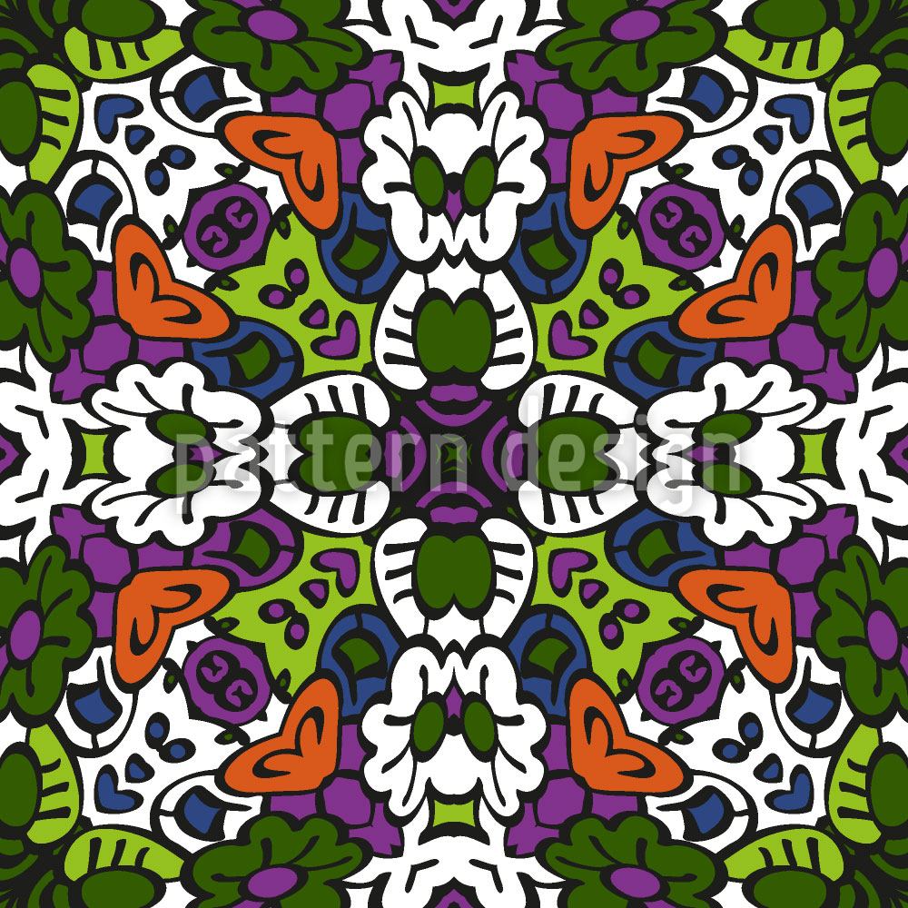 patterned-wallpaper-tribal-kaleidoscope