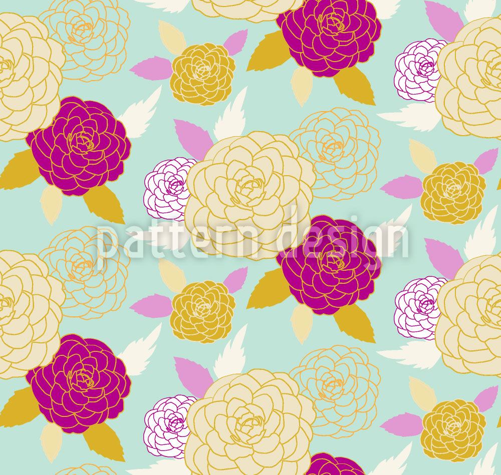 patterned-wallpaper-pompon-rose