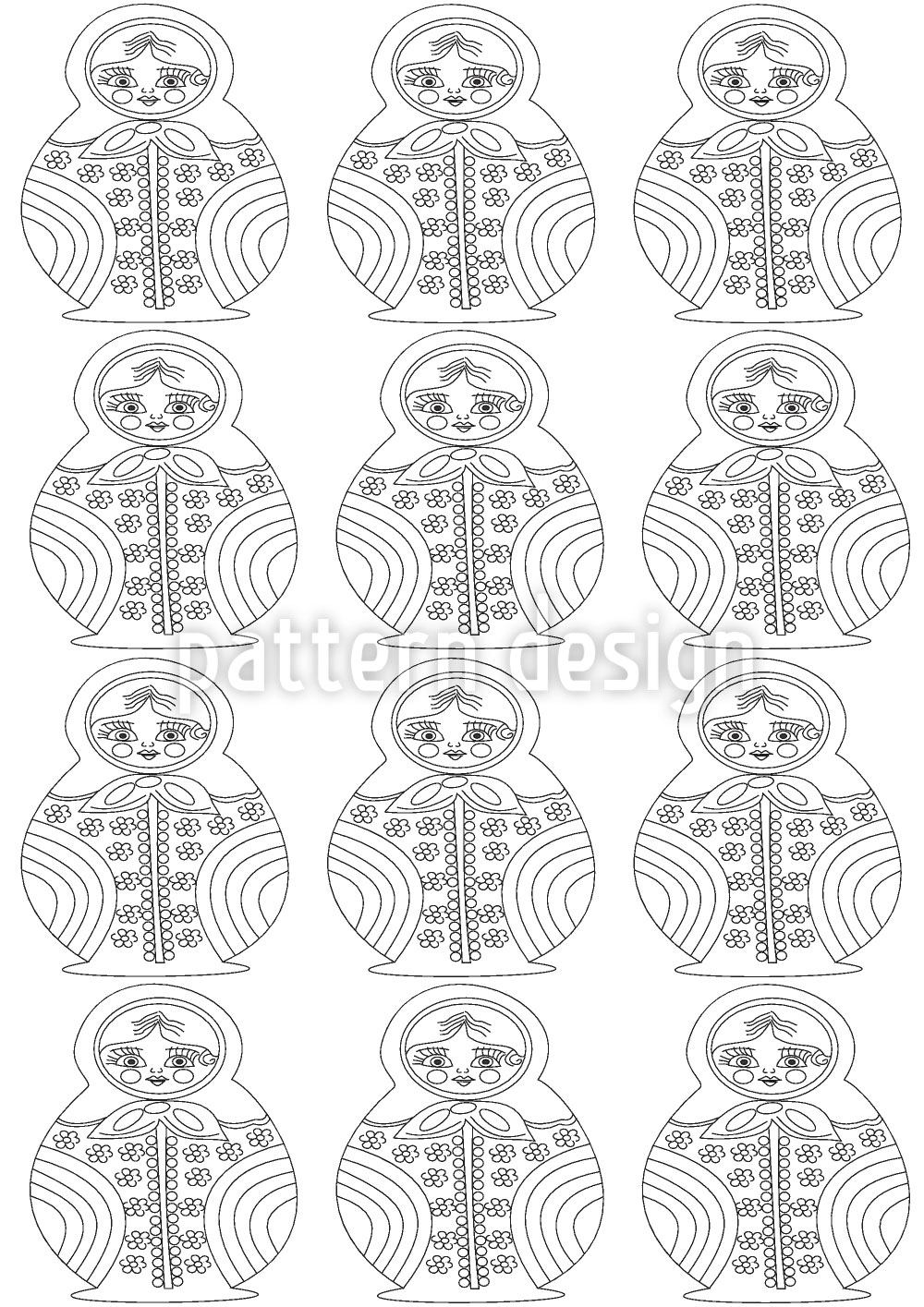 patterned-wallpaper-matryoshkas