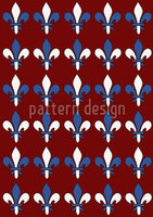 patterned-wallpaper-fleurs-de-lis-rouge