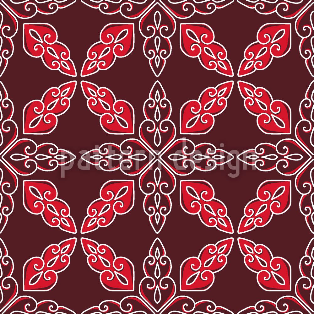 patterned-wallpaper-moroccan-red