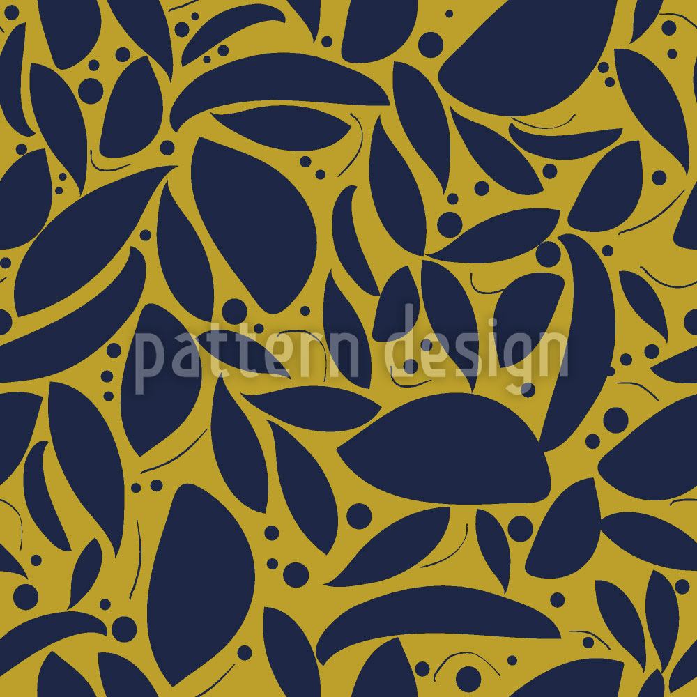 patterned-wallpaper-gold-leaf-silhouettes