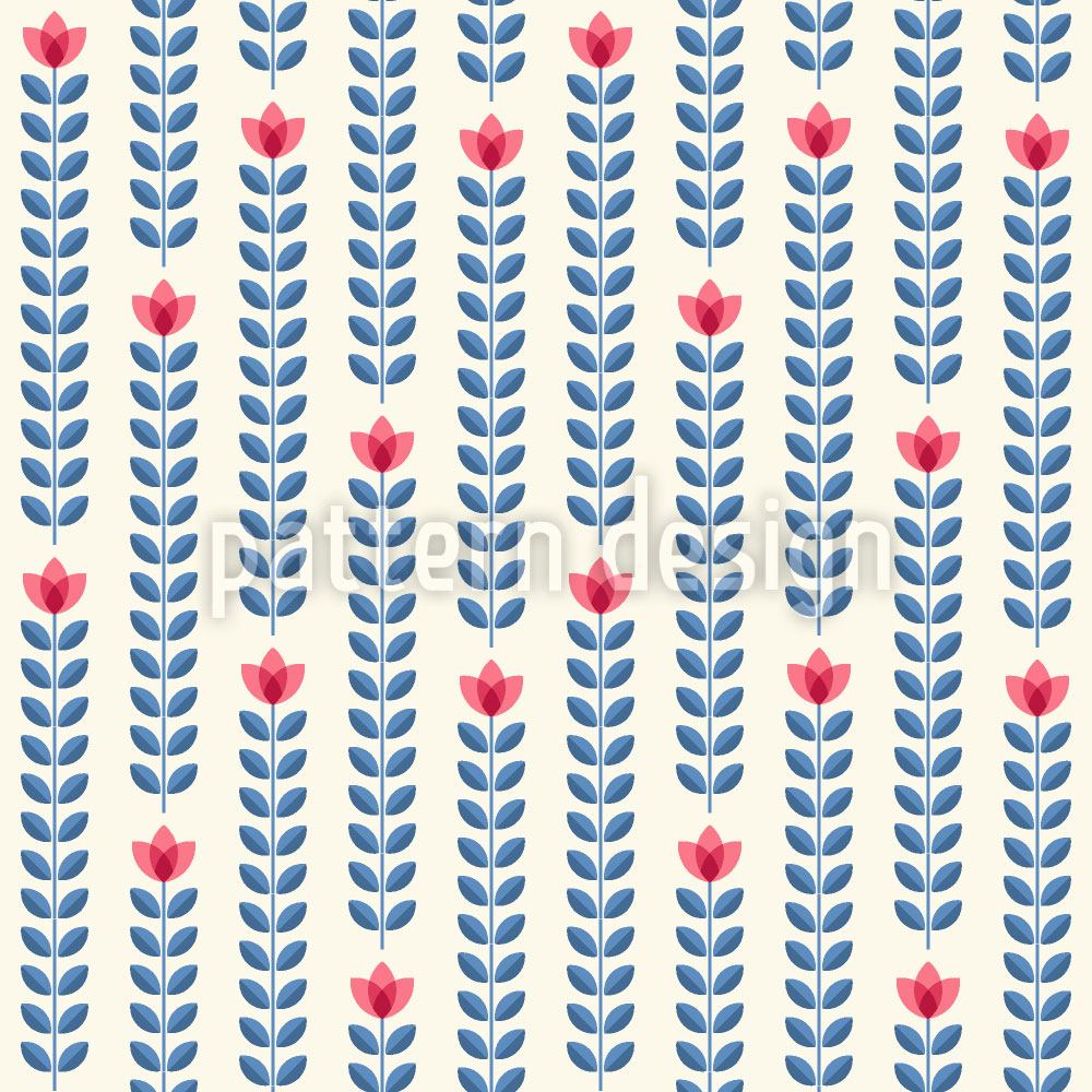 patterned-wallpaper-rows-of-flowers