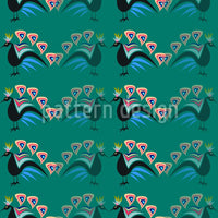 patterned-wallpaper-peacocks-showing-off