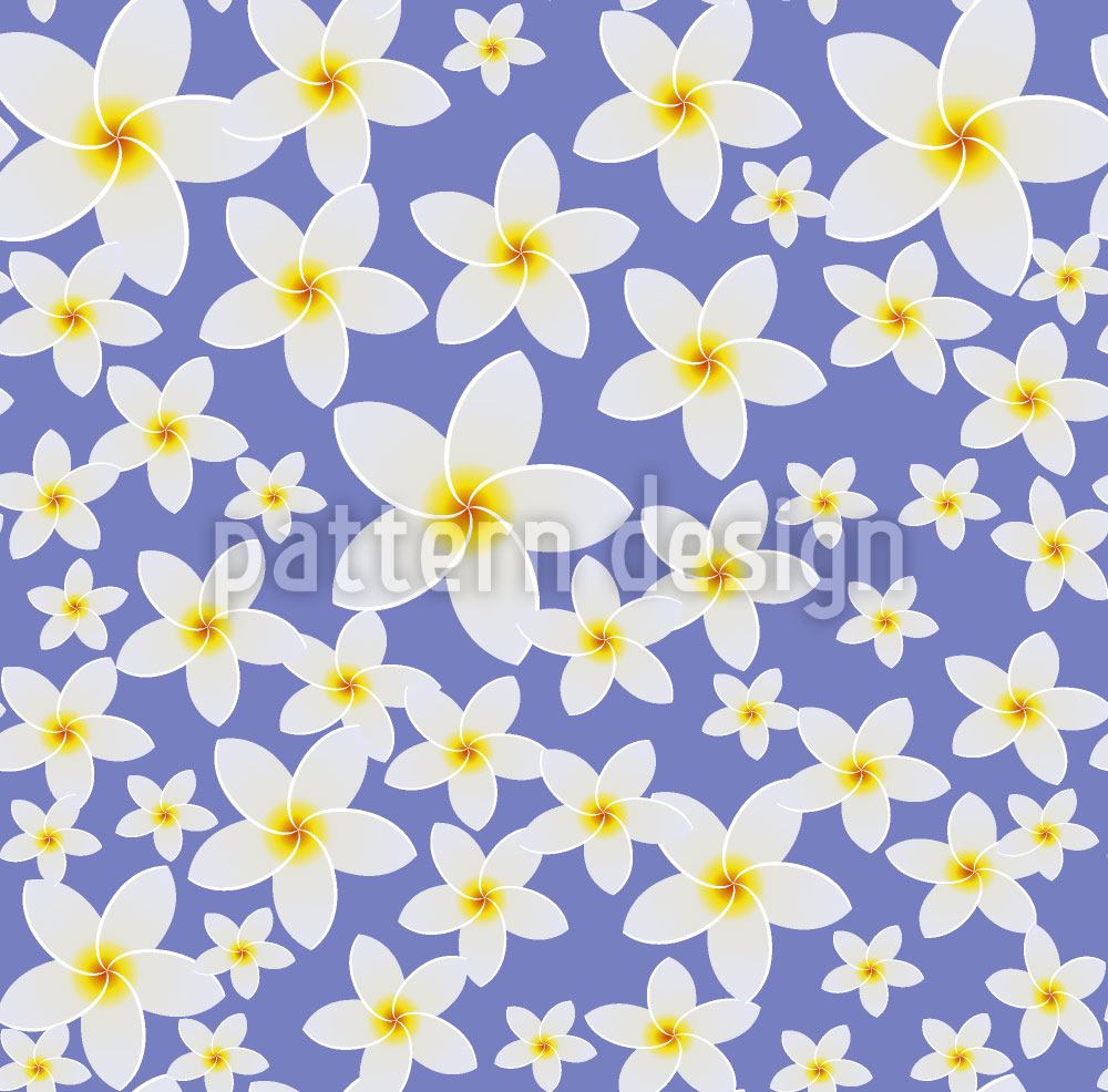 patterned-wallpaper-frangipani-bloom