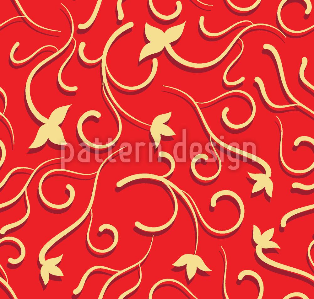 patterned-wallpaper-ivy-in-bold-red