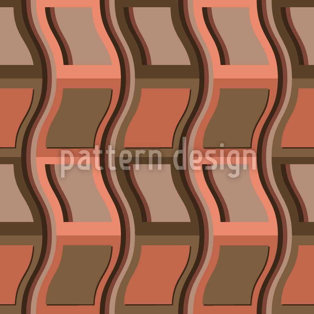 patterned-wallpaper-stacked-chairs