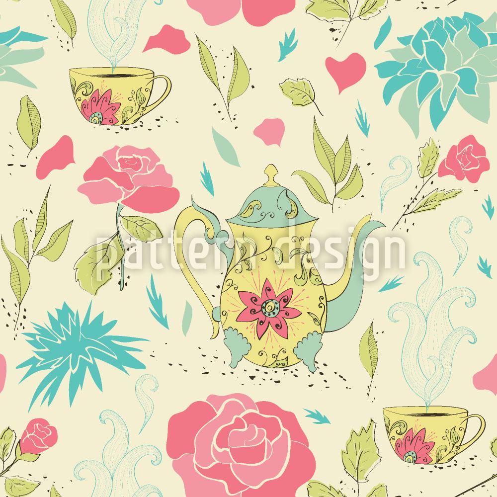 patterned-wallpaper-tea-party-in-the-garden