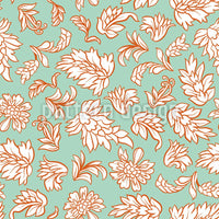 patterned-wallpaper-leafage-mint