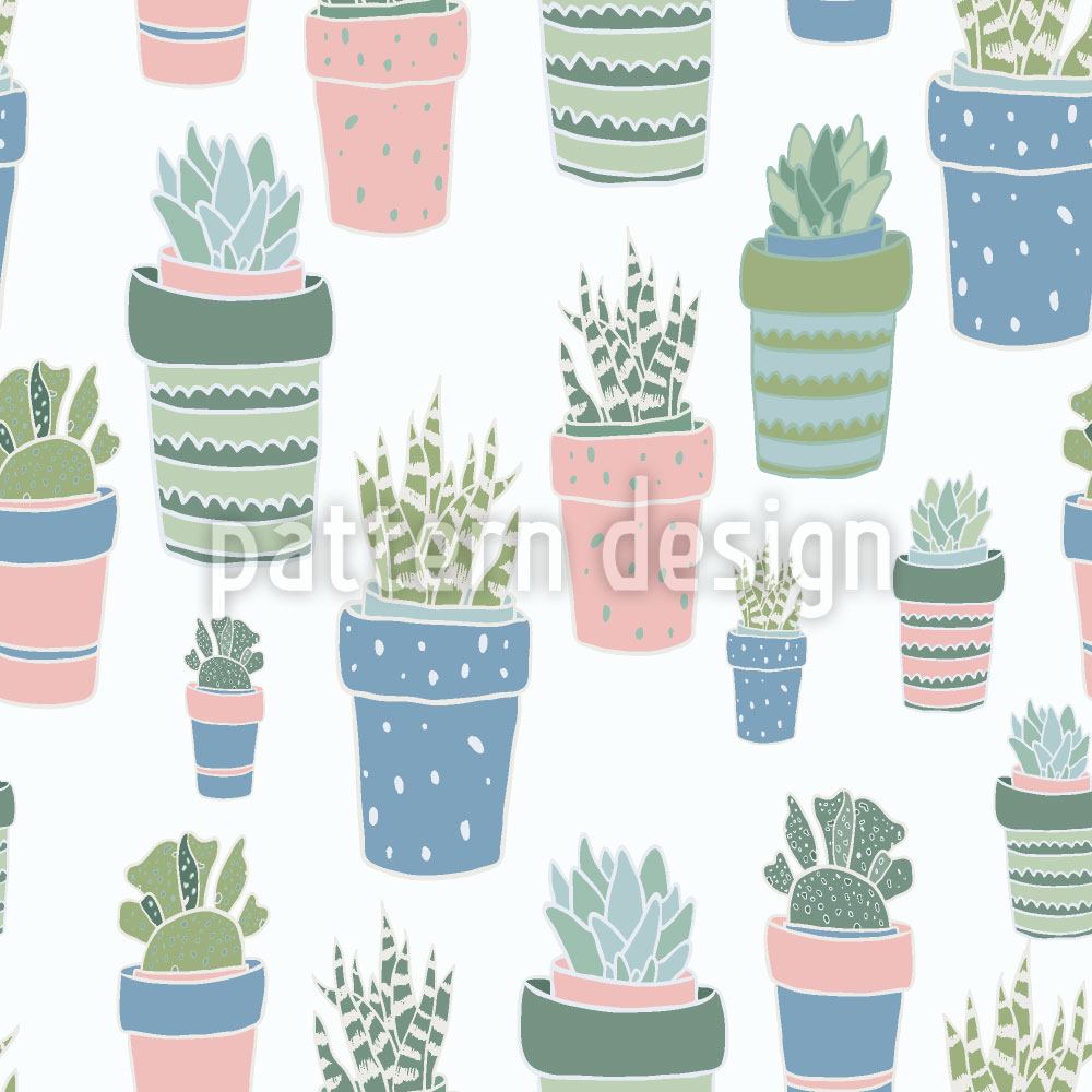 patterned-wallpaper-succulent-pots