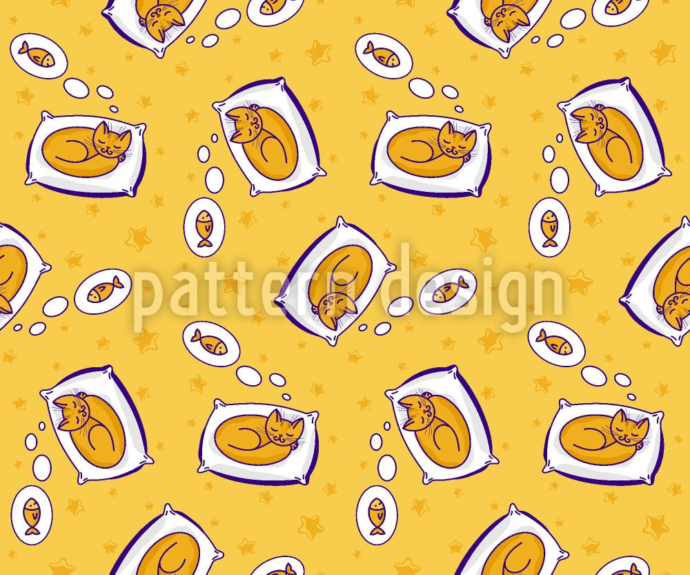 patterned-wallpaper-when-cats-dream