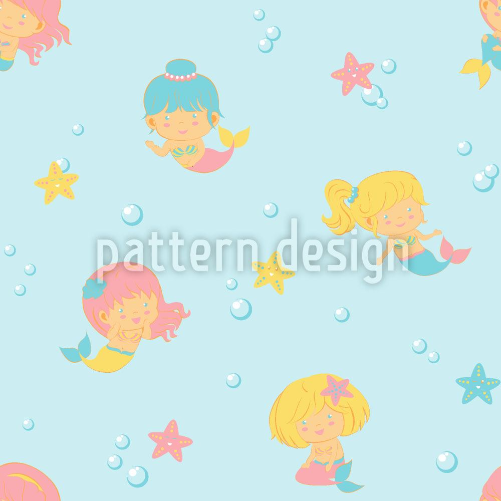 patterned-wallpaper-playful-mermaids