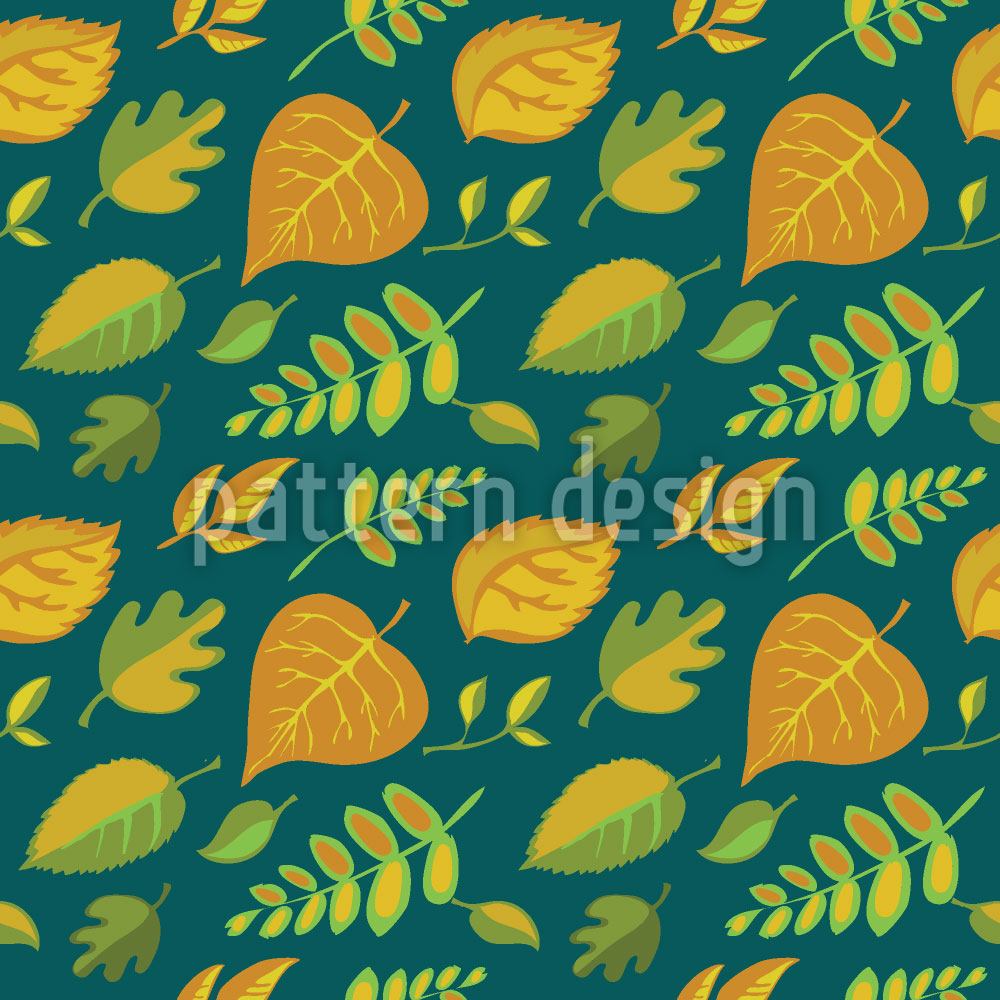 patterned-wallpaper-stylized-leaves