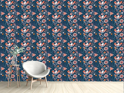 patterned-wallpaper-enchanting-bird-paradise