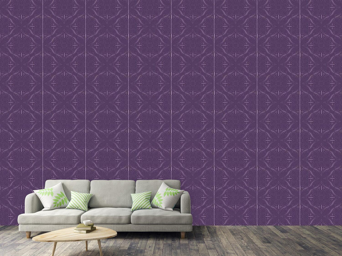 patterned-wallpaper-renaissace-in-purple