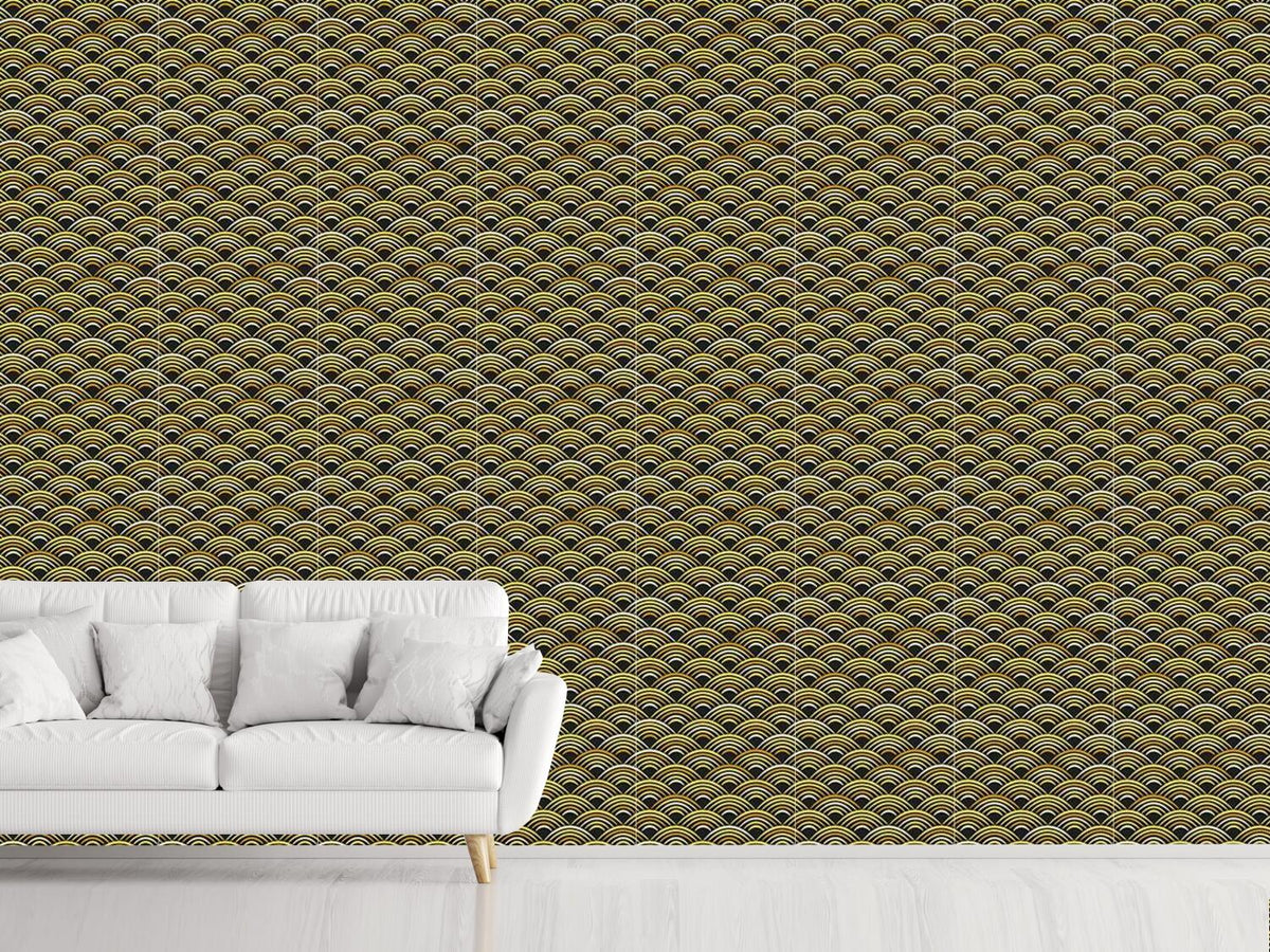 patterned-wallpaper-golden-wave