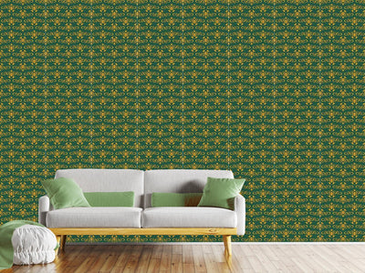 patterned-wallpaper-cinderella-green