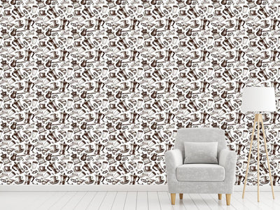 patterned-wallpaper-vintage-coffee