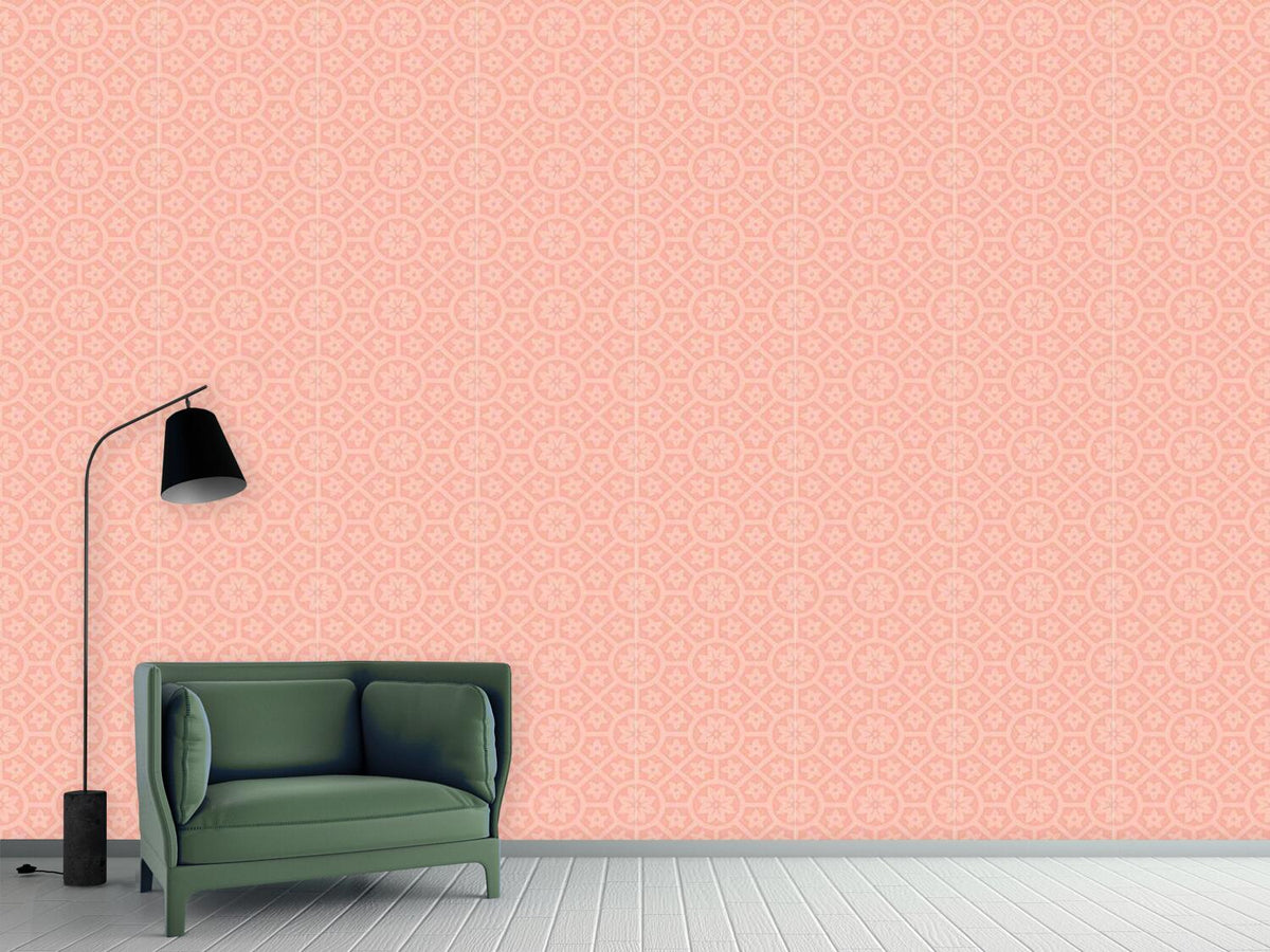 patterned-wallpaper-terracotta-rosettes