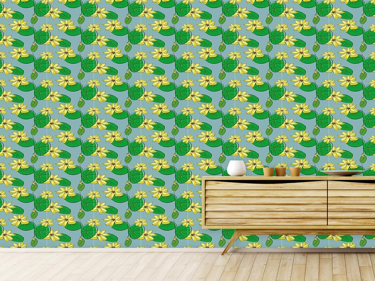 patterned-wallpaper-lotus