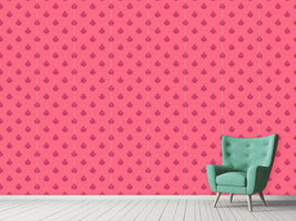 patterned-wallpaper-floral-splendor-on-polkadot