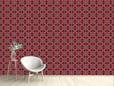 patterned-wallpaper-moroccan-red