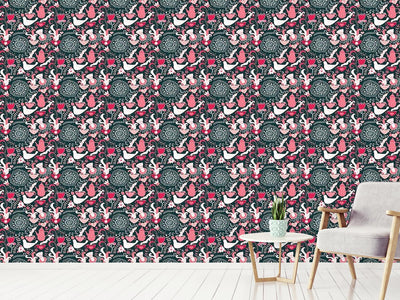 patterned-wallpaper-russian-tea-party-at-night