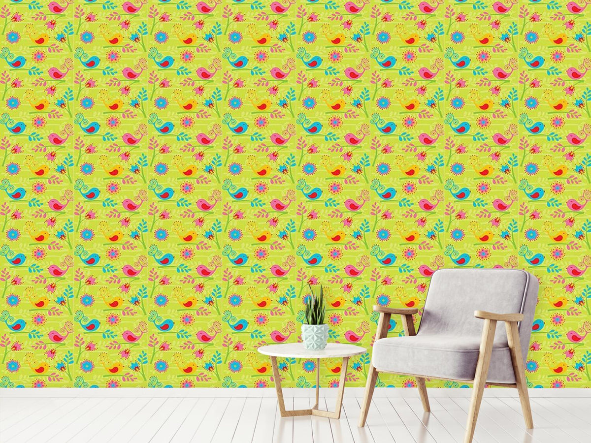 patterned-wallpaper-colorful-birdsong