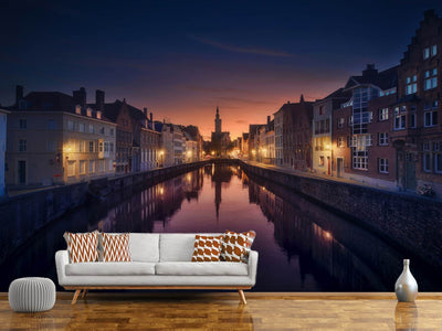 photo-wallpaper-sunset-in-brugge