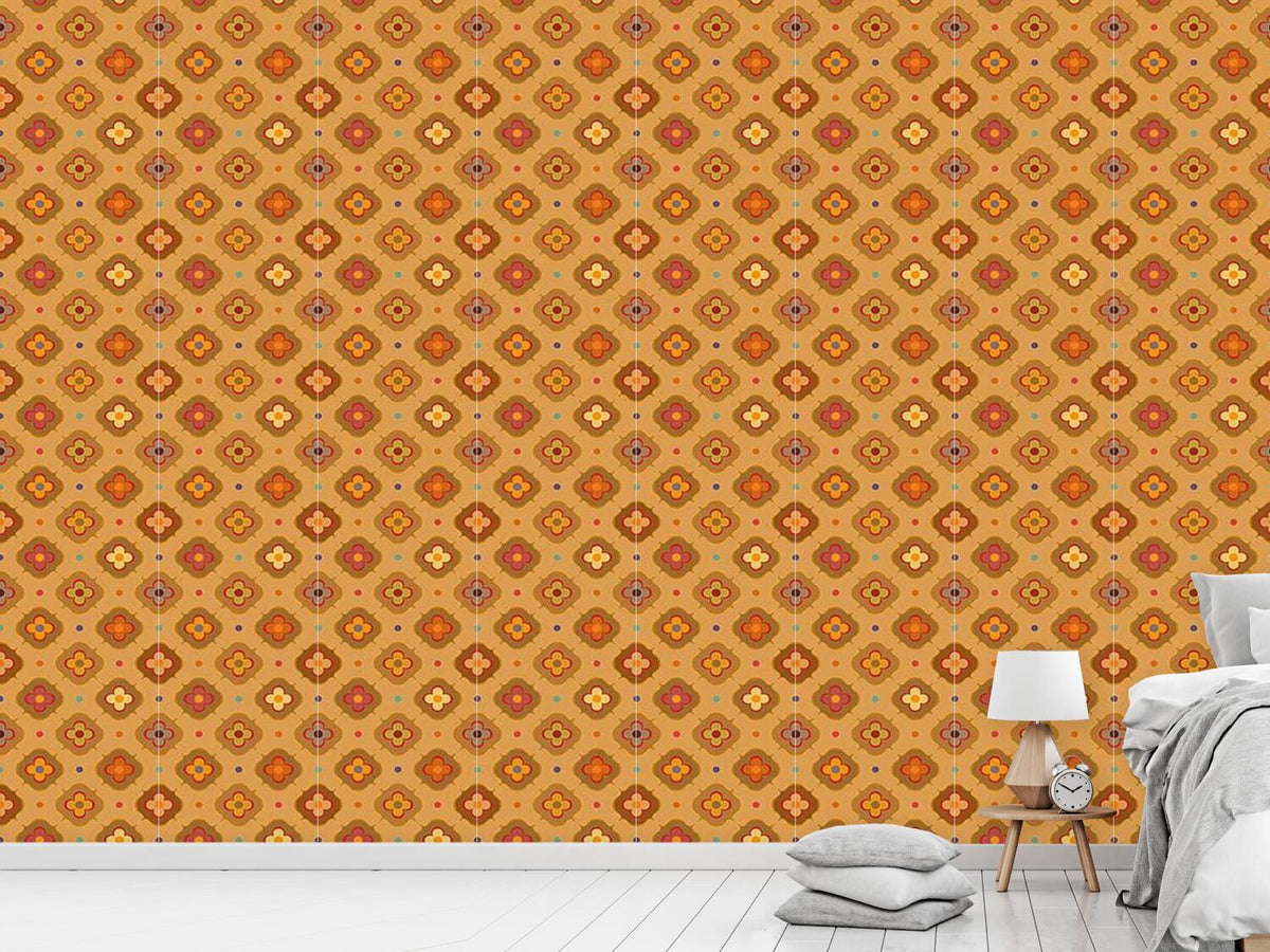 patterned-wallpaper-vintage-abstract-flowers