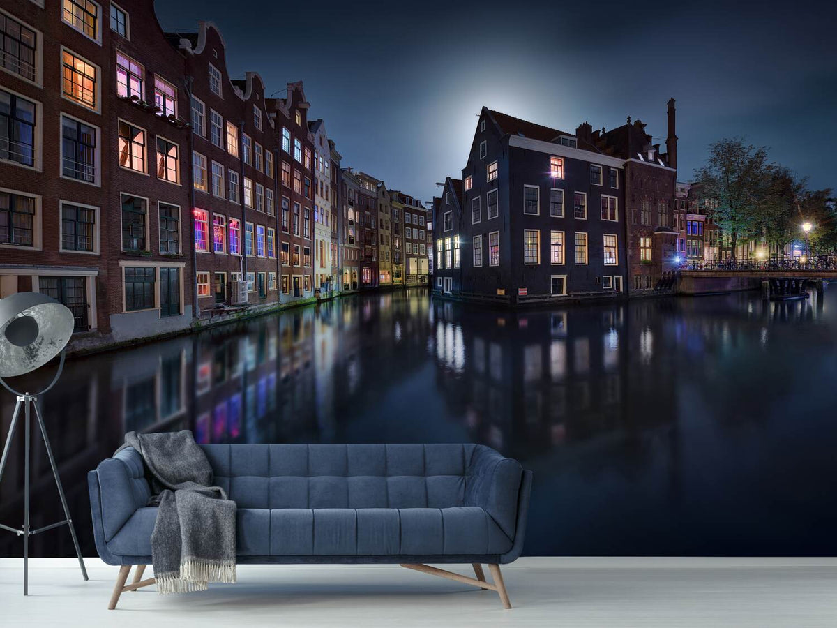 photo-wallpaper-moonlight-over-amsterdam