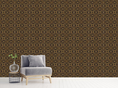 patterned-wallpaper-floral-gold-jewellery