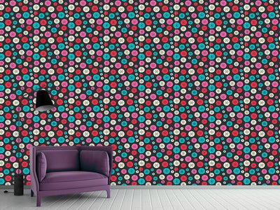 patterned-wallpaper-snowflake-bubbles